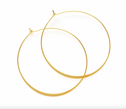 2" Gold Plated Classic Hoop Earring